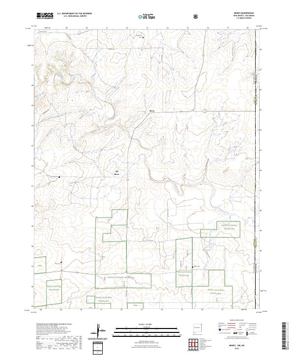Moses, NM-OK — USGS 7.5-minute topo (2023)