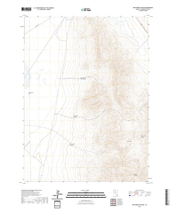 Mud Spring Canyon, NV — USGS 7.5-minute topo (2021)