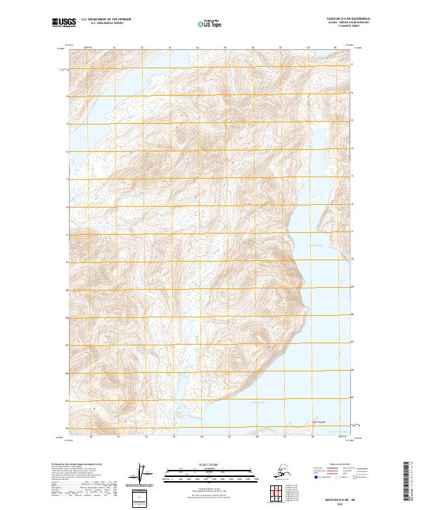 Kaguyak D-6 NE, AK — USGS 7.5-minute topo (2021)