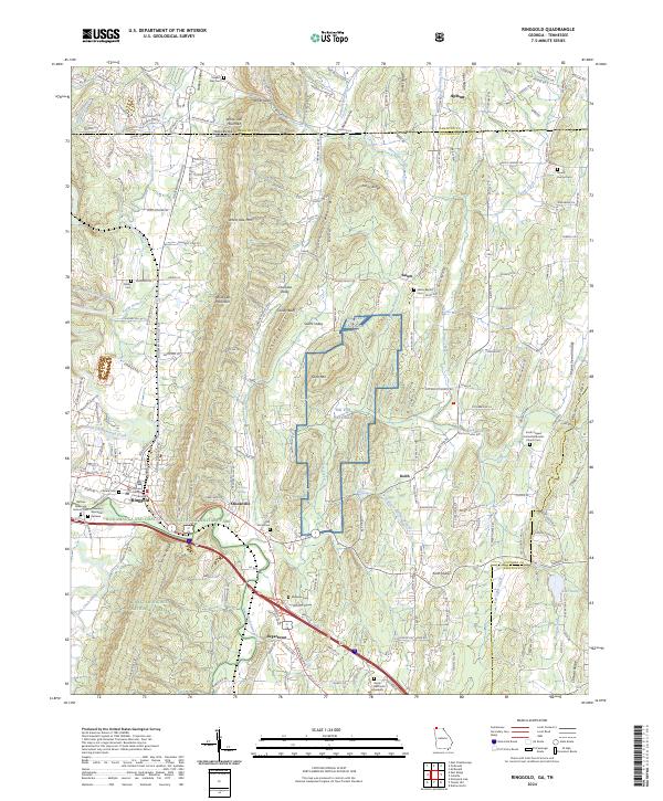 Ringgold, GA-TN — USGS 7.5-minute topo (2024)