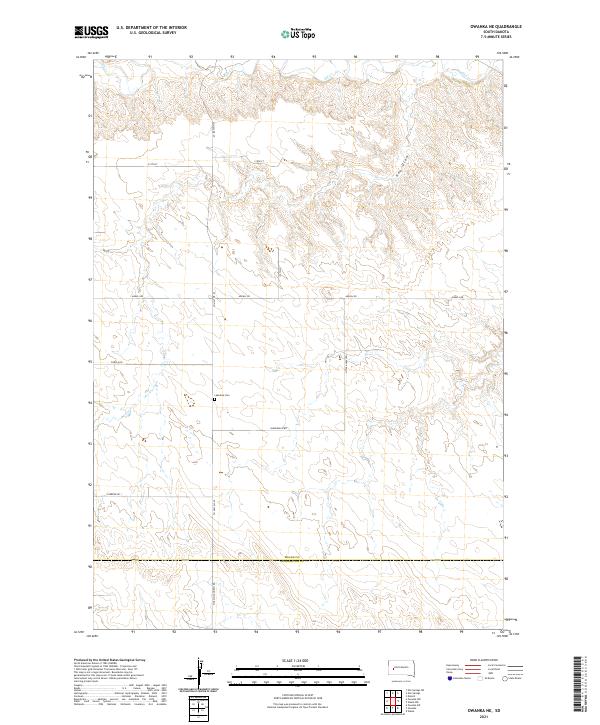 Owanka NE, SD — USGS 7.5-minute topo (2021)