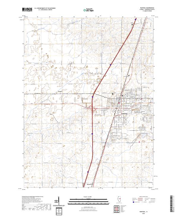 Rantoul, IL — USGS 7.5-minute topo (2024)
