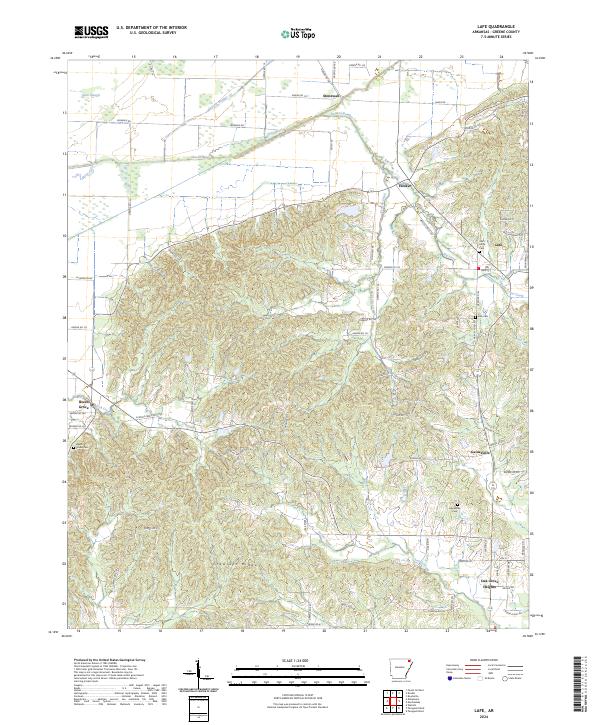 Lafe, AR — USGS 7.5-minute topo (2024)
