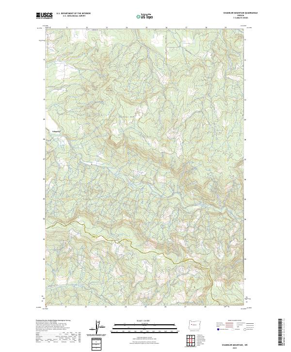 Chandler Mountain, OR — USGS 7.5-minute topo (2023)