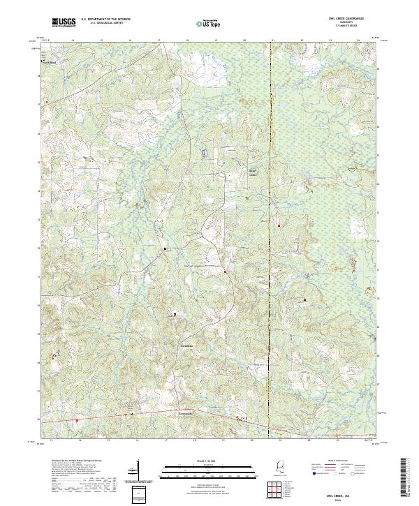 Owl Creek, MS — USGS 7.5-minute topo (2024)