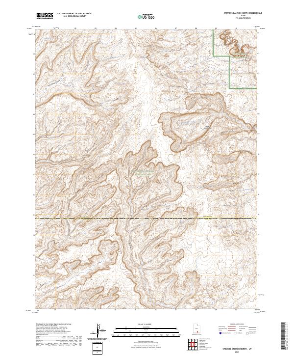 Stevens Canyon North, UT — USGS 7.5-minute topo (2023)