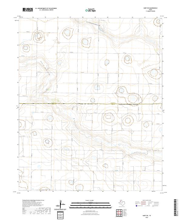 Hart SW, TX — USGS 7.5-minute topo (2022)