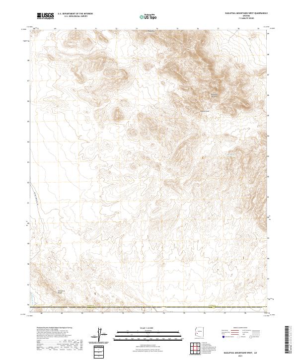 Eagletail Mountains West, AZ — USGS 7.5-minute topo (2021)