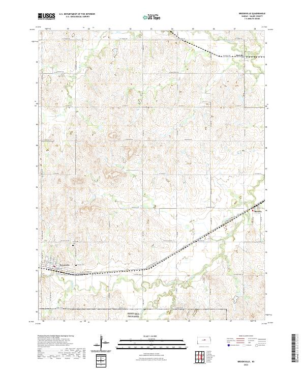 Brookville, KS — USGS 7.5-minute topo (2022)