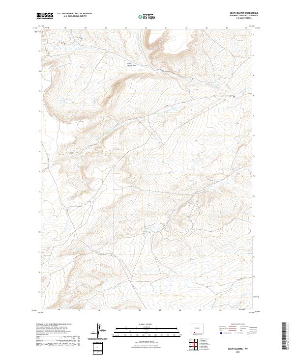 South Baxter, WY — USGS 7.5-minute topo (2021)