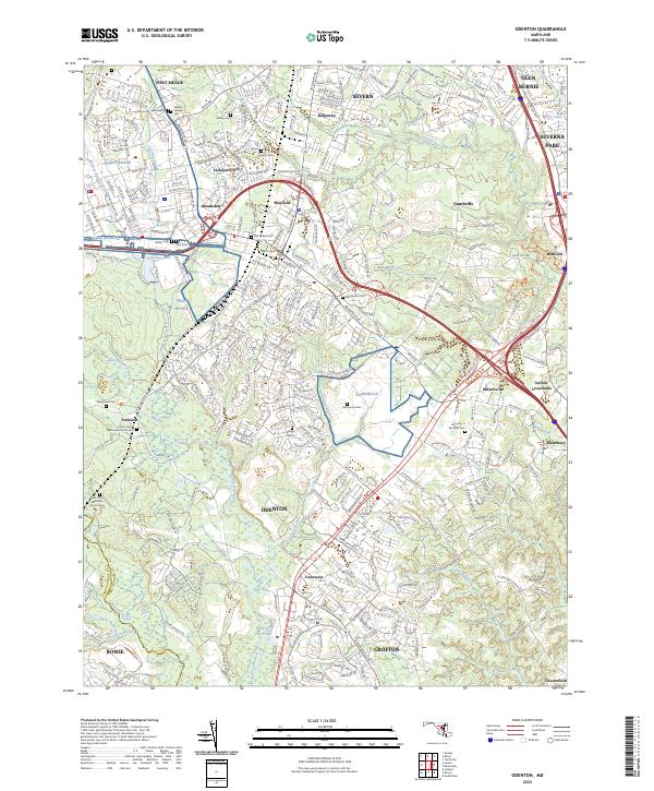 Odenton, MD — USGS 7.5-minute topo (2023)