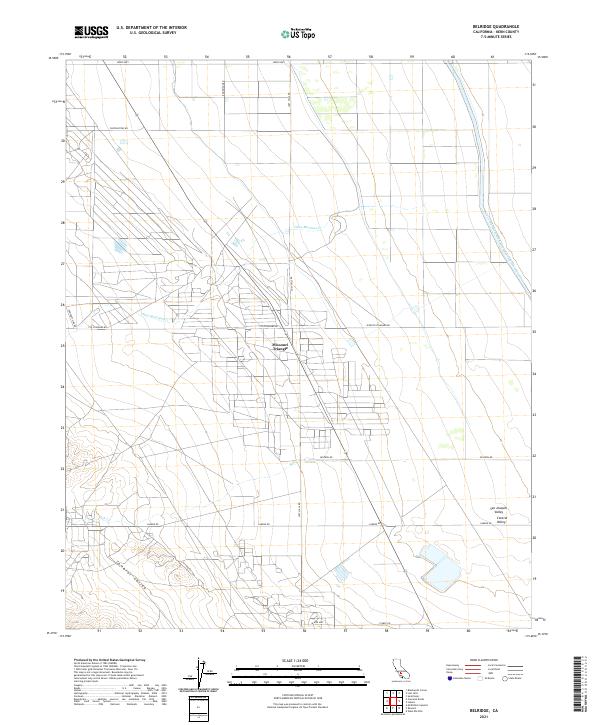 Belridge, CA — USGS 7.5-minute topo (2021)
