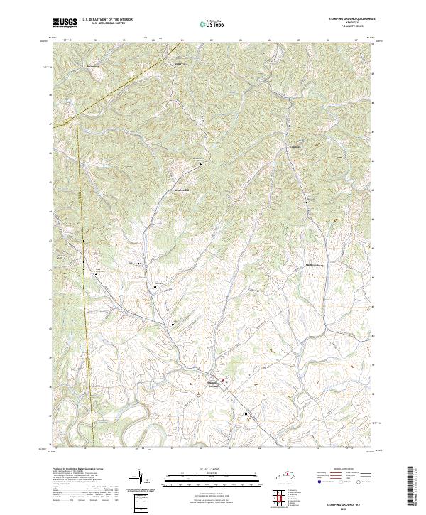 Stamping Ground, KY — USGS 7.5-minute topo (2022)
