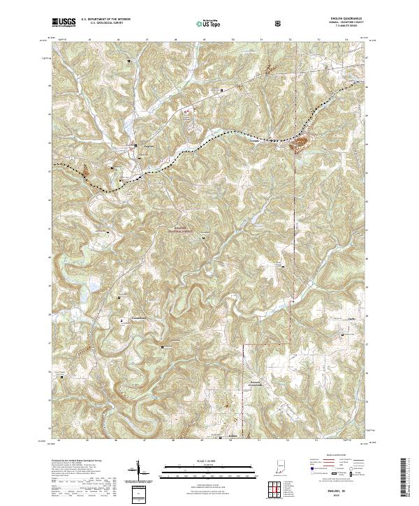English, IN — USGS 7.5-minute topo (2022)