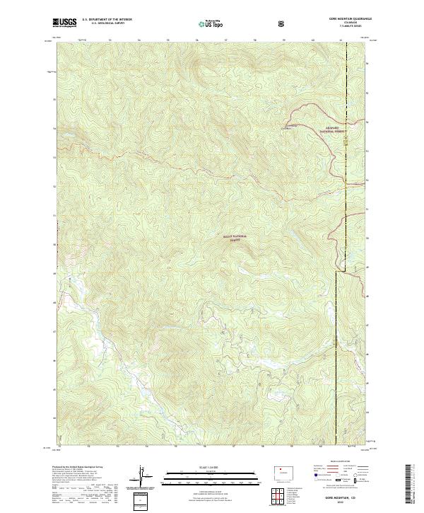 Gore Mountain, CO — USGS 7.5-minute topo (2022)