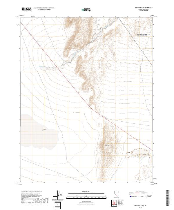 Springdale NW, NV — USGS 7.5-minute topo (2021)