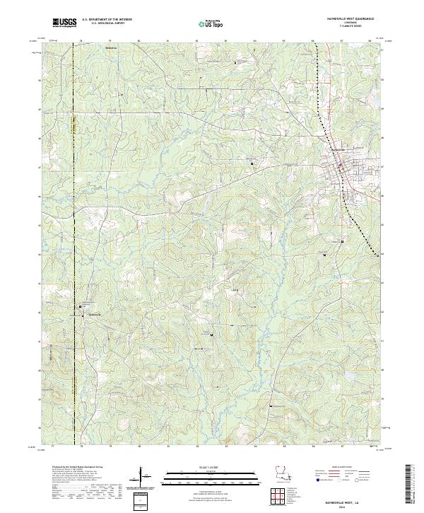 Haynesville West, LA — USGS 7.5-minute topo (2024)