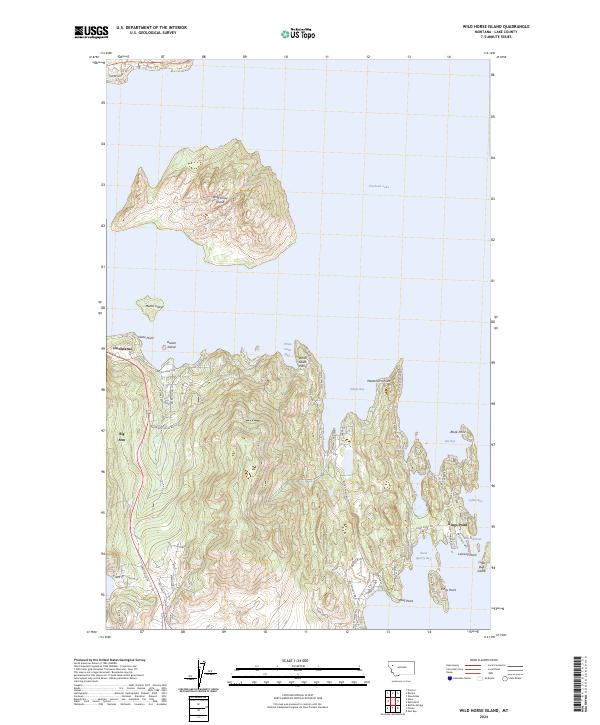 Wild Horse Island, MT — USGS 7.5-minute topo (2024)