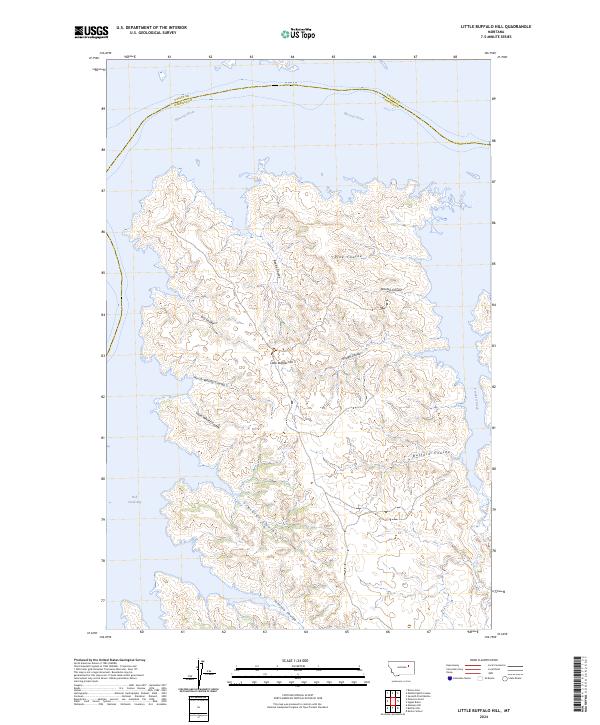 Little Buffalo Hill, MT — USGS 7.5-minute topo (2024)