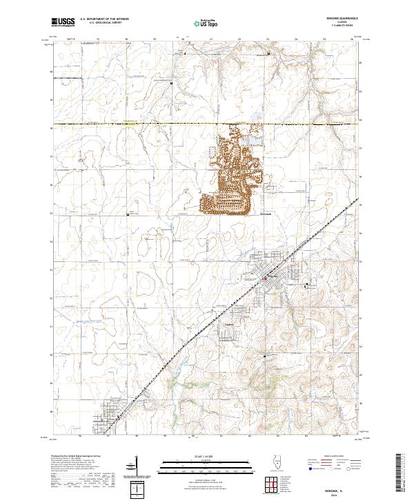 Nokomis, IL — USGS 7.5-minute topo (2024)