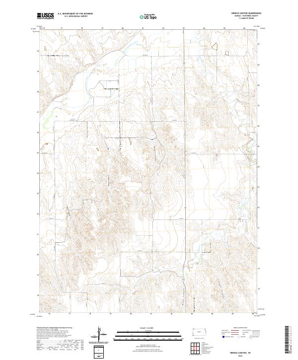 Henkle Canyon, KS — USGS 7.5-minute topo (2022)