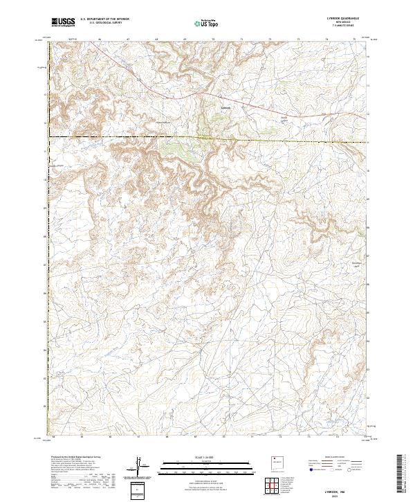 Lybrook, NM — USGS 7.5-minute topo (2023)