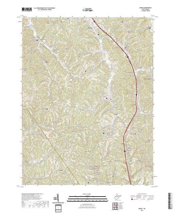 Kenna, WV — USGS 7.5-minute topo (2023)