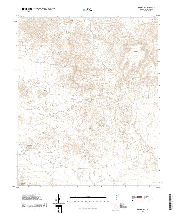 Crystal Hill, AZ — USGS 7.5-minute topo (2021)