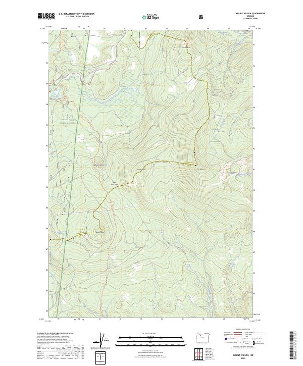 Mount Wilson, OR — USGS 7.5-minute topo (2023)