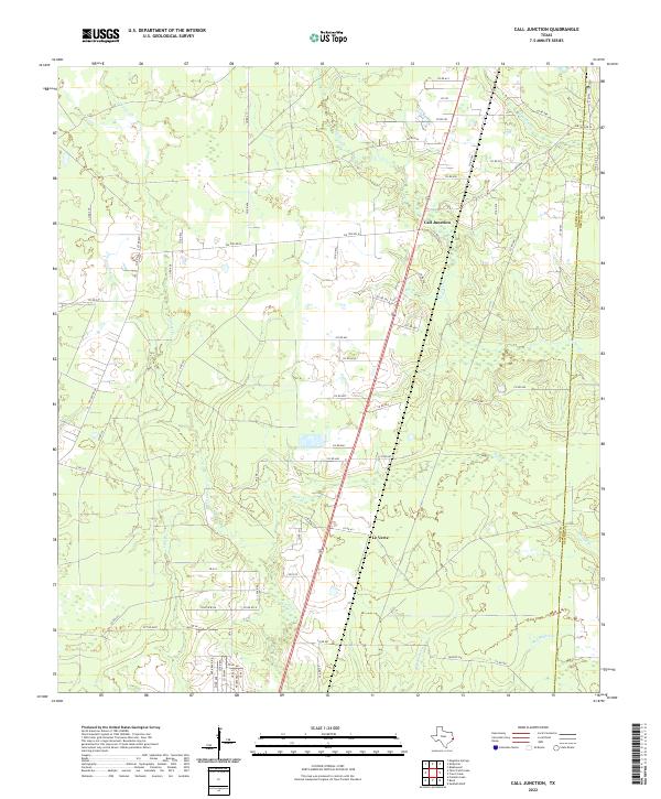 Call Junction, TX — USGS 7.5-minute topo (2022)