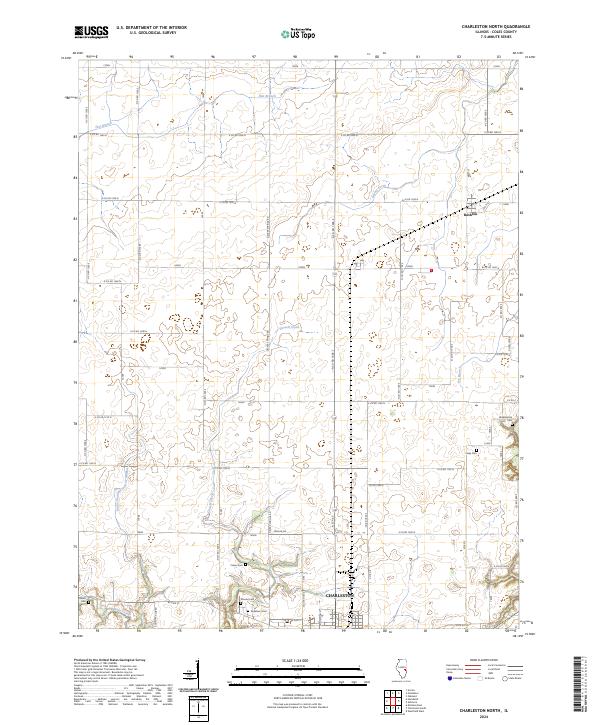 Charleston North, IL — USGS 7.5-minute topo (2024)