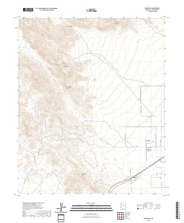 Harcuvar, AZ — USGS 7.5-minute topo (2021)