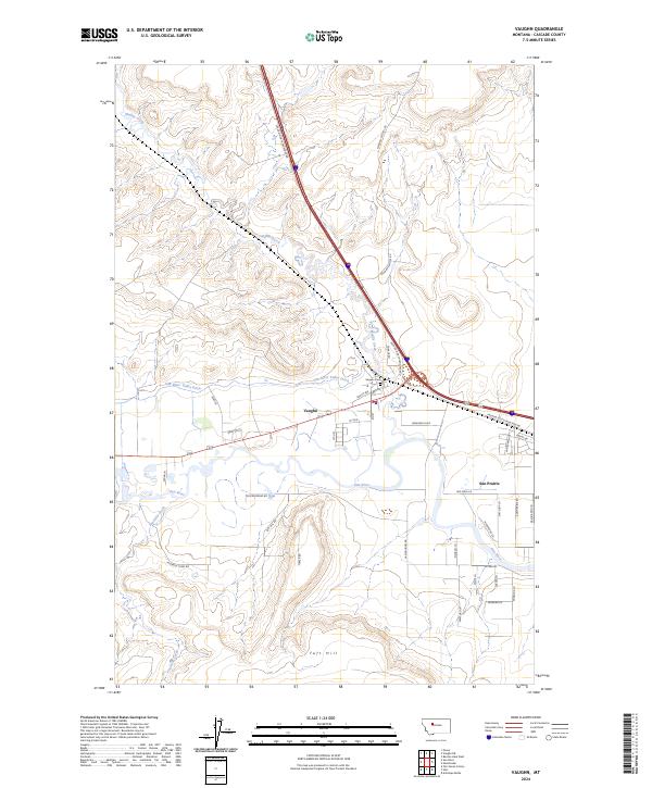 Vaughn, MT — USGS 7.5-minute topo (2024)