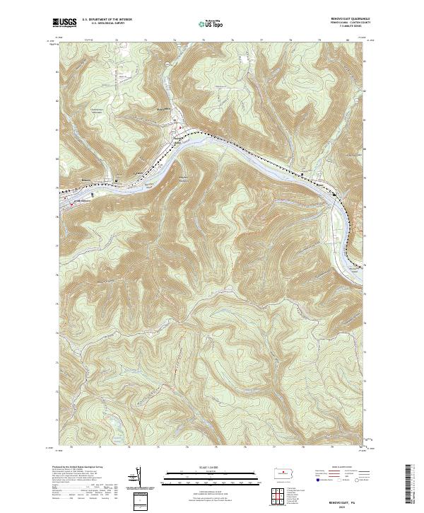 Renovo East, PA — USGS 7.5-minute topo (2023)