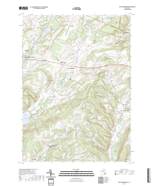 East Springfield, NY — USGS 7.5-minute topo (2023)