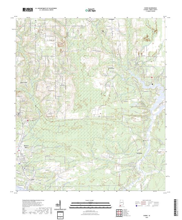 Coden, AL — USGS 7.5-minute topo (2024)