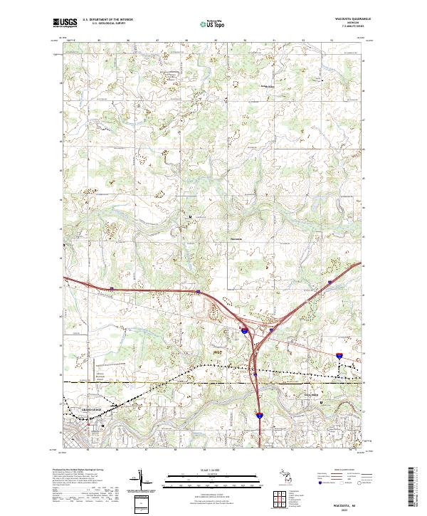 Wacousta, MI — USGS 7.5-minute topo (2023)