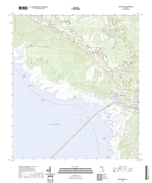 Steinhatchee, FL — USGS 7.5-minute topo (2025)