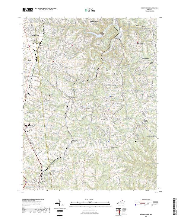 Independence, KY — USGS 7.5-minute topo (2022)