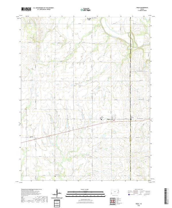 Piqua, KS — USGS 7.5-minute topo (2022)