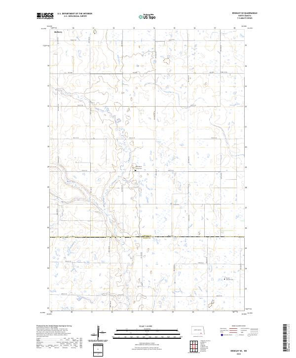 Edgeley SE, ND — USGS 7.5-minute topo (2024)
