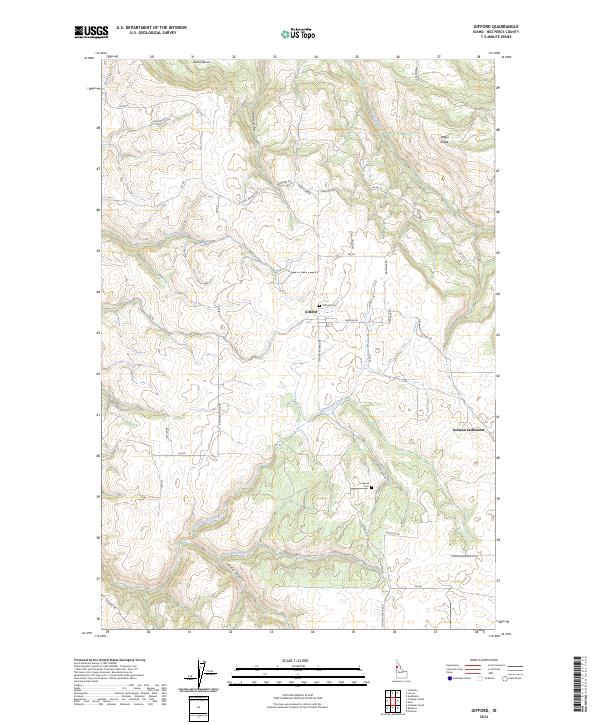 Gifford, ID — USGS 7.5-minute topo (2024)