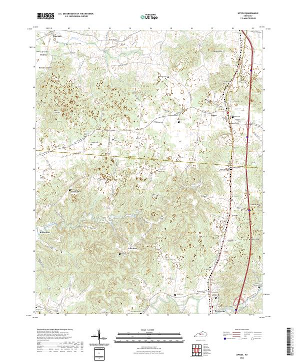 Upton, KY — USGS 7.5-minute topo (2022)