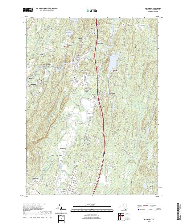 Rosendale, NY — USGS 7.5-minute topo (2023)