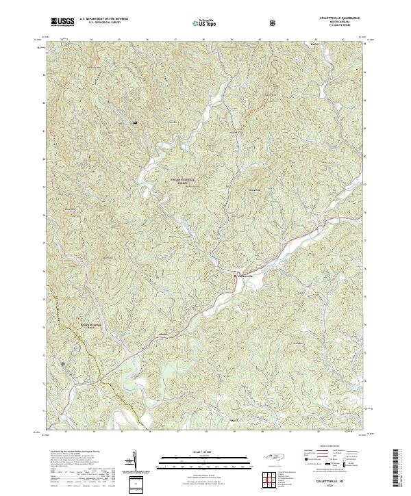 Collettsville, NC — USGS 7.5-minute topo (2022)