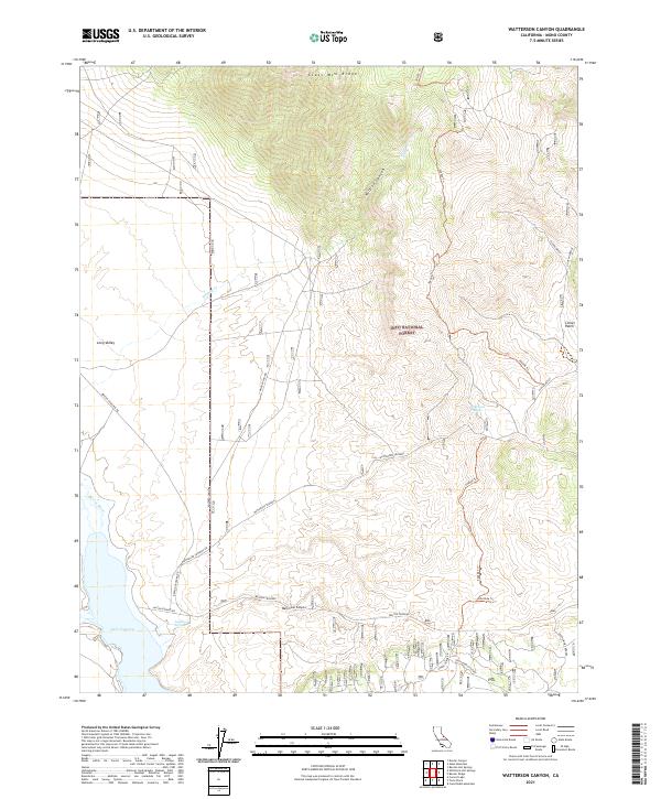 Watterson Canyon, CA — USGS 7.5-minute topo (2021)