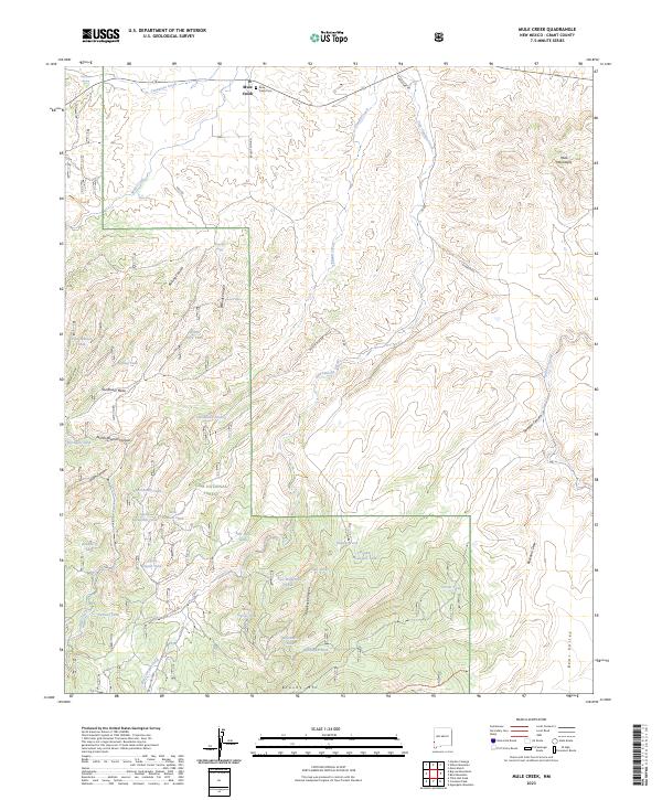 Mule Creek, NM — USGS 7.5-minute topo (2023)