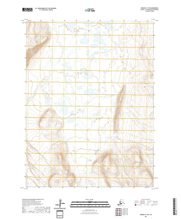 Unimak D-1 SW, AK — USGS 7.5-minute topo (2021)