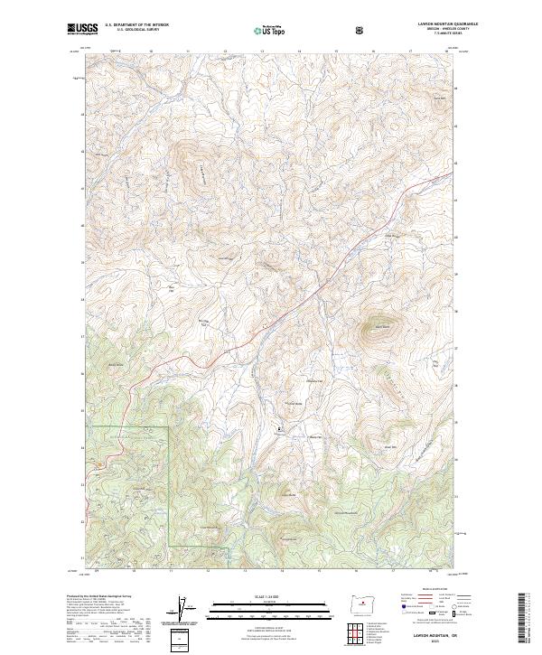 Lawson Mountain, OR — USGS 7.5-minute topo (2023)