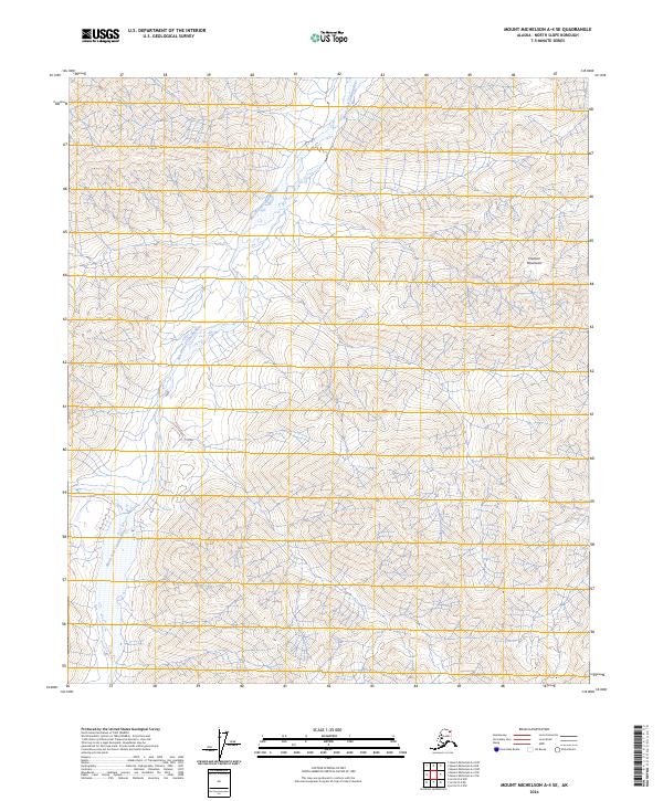 Mount Michelson A-4 SE, AK — USGS 7.5-minute topo (2024)